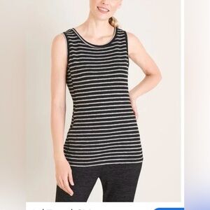 NWT Chico's Zenergy Striped Sleeveless Top - Size 2